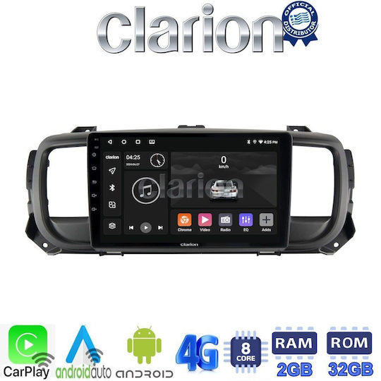 Clarion Ηχοσύστημα Αυτοκινήτου για Peugeot Expert Opel Vivaro Fiat Scudo Toyota Proace Citroen SpaceTourer / Jumpy 2016> (Bluetooth/USB/WiFi/GPS/Apple-Carplay/Android-Auto) με Οθόνη Αφής 9"