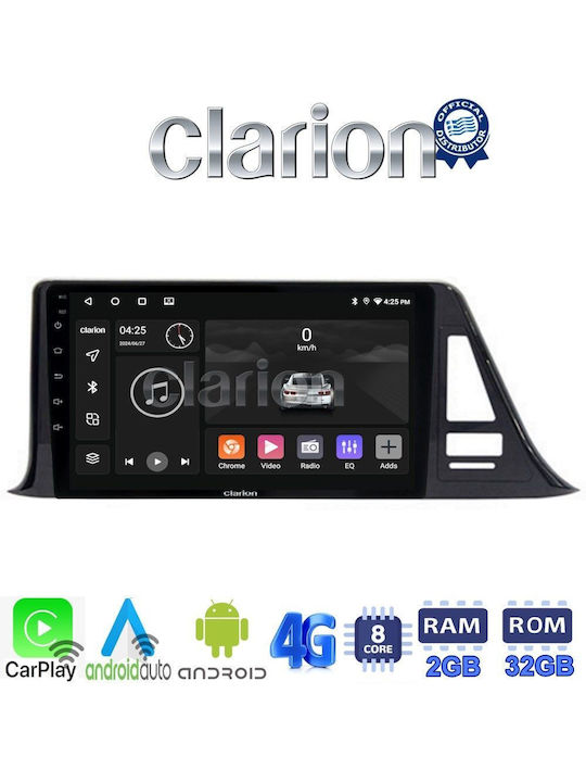 Clarion Sistem Audio Auto pentru Toyota C-HR 2017 > (Bluetooth/USB/WiFi/GPS/Apple-Carplay/Android-Auto) cu Ecran Tactil 9"
