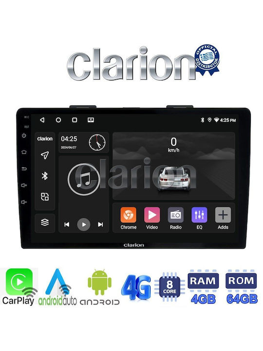Clarion Auto-Audiosystem für Fiat 500L 2012> (Bluetooth/USB/WiFi/GPS/Apple-Carplay/Android-Auto) mit Touchscreen 9"
