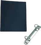 Clipboard with 2 Rings for Paper A4 Black 1pcs