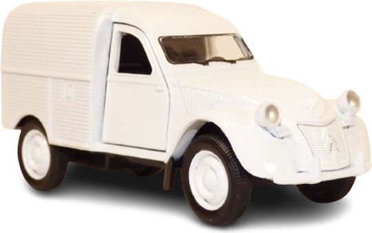 Welly Mașinuță Citroen 2CV Fourgonnette Alb Pull Back