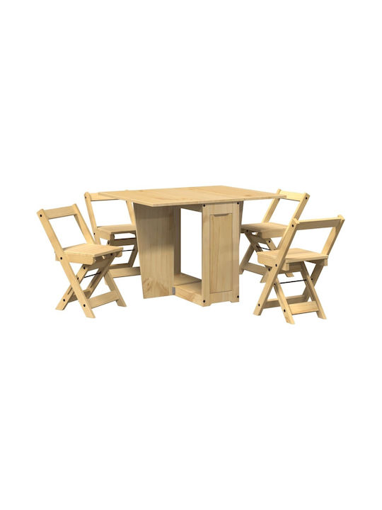 Dining Room Expandable 5pcs 114(+)x92cm