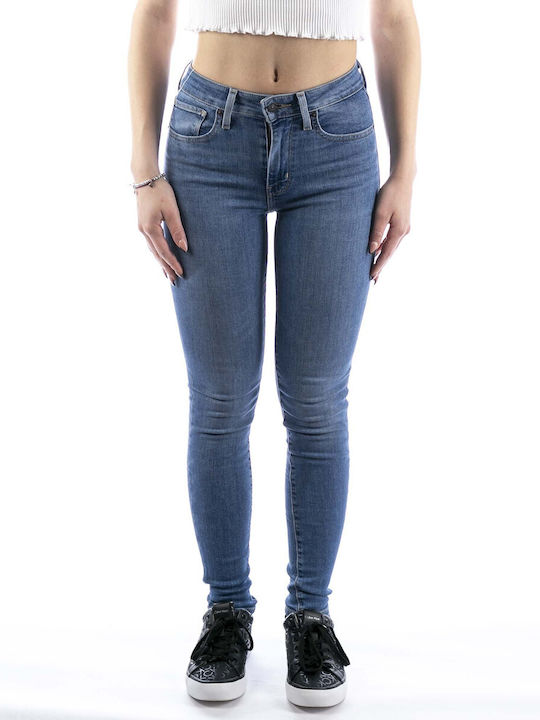 Levi's High Waist Women's Jean Trousers in Skinny Fit Blue