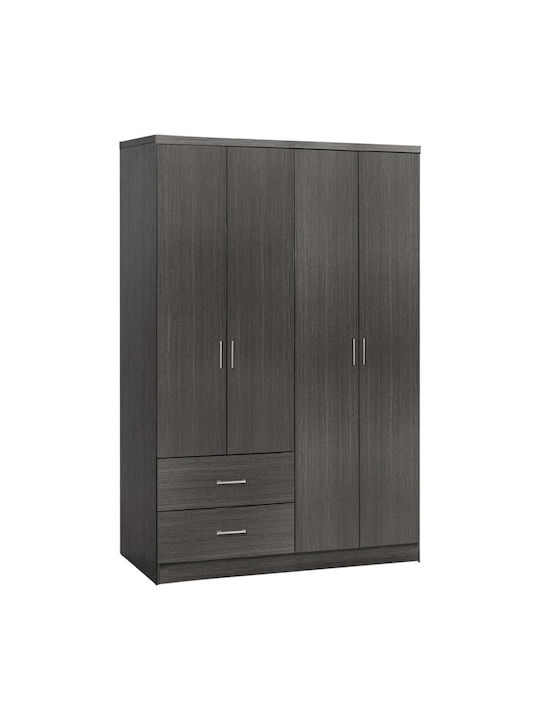 Vier Türen Kleiderschrank BLAKELY Zebrano 120x4...