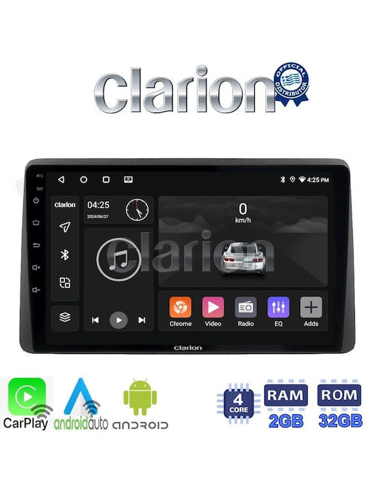 Clarion Auto-Audiosystem für Nissan Juke 2021 > (Bluetooth/USB/WiFi/GPS/Apple-Carplay/Android-Auto) mit Touchscreen 10"