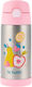 Stephen Joseph Kids Water Bottle Thermos Stainless Steel with Straw Non Spill Fruit 325ml