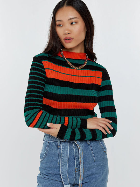 Women's Sweater Striped Black