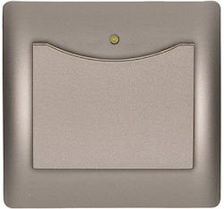 Elmark Rhyme Wall Card Switch with Frame Gray
