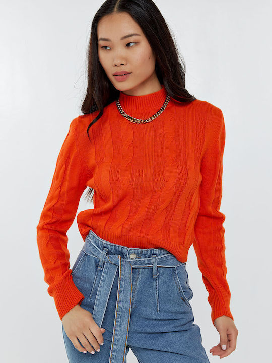 Women's Crop Sweater orange