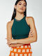 Damen Crop Top Ärmellos Cypress