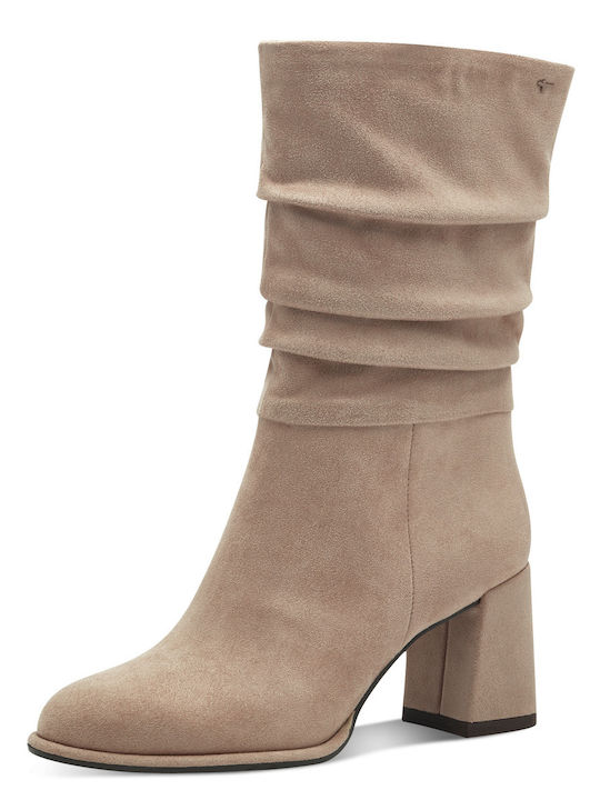 Tamaris Damen Stiefel Beige 38 Tamaris Wildleder Stiefeletten