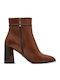 Leder Stiefeletten Damen Braun