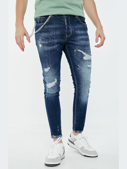 Men's Jeans Pants with Slim Fit Blue