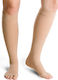 Varisan Short Socks Calf High Graduated Compression with Silicone & Open Toes 23-32 mmHg Beige