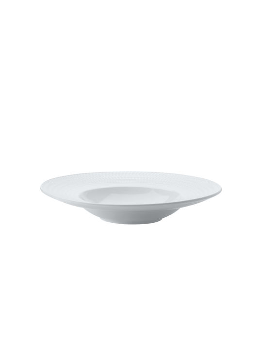 Maxwell & Williams Diamonds Teller Nudeln aus Porzellan Weiß mit Durchmesser 30cm