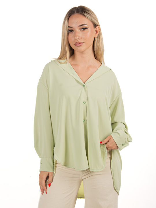 Ellen Women's Long Sleeve Shirt Mint