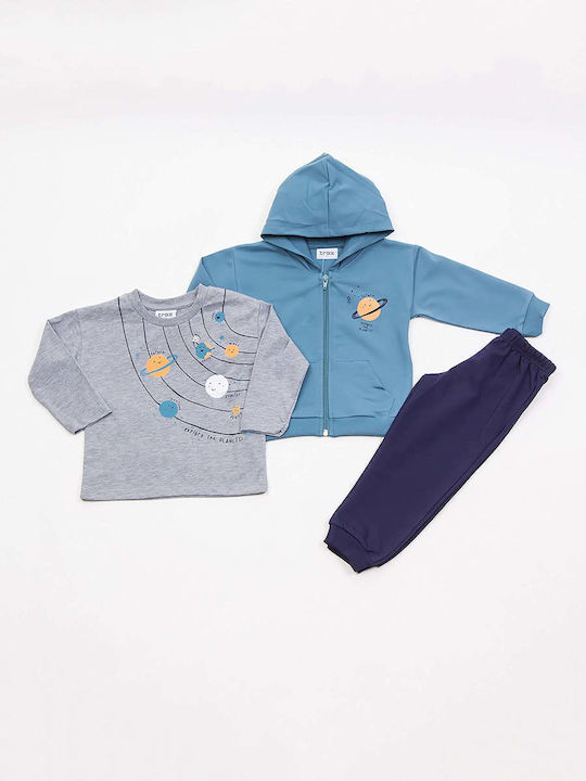 Trax Kinder Sweatpants Set - Jogginganzug Petrol Blue