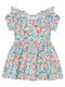 Kid Floral Ruffle Dress Light Blue