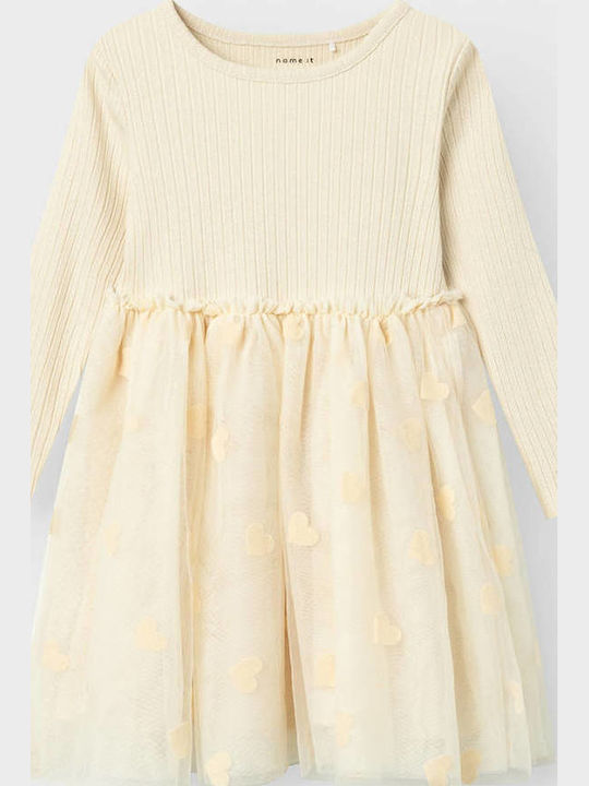 Kinderkleid Langärmelig Tüll Summer Sand Yellow