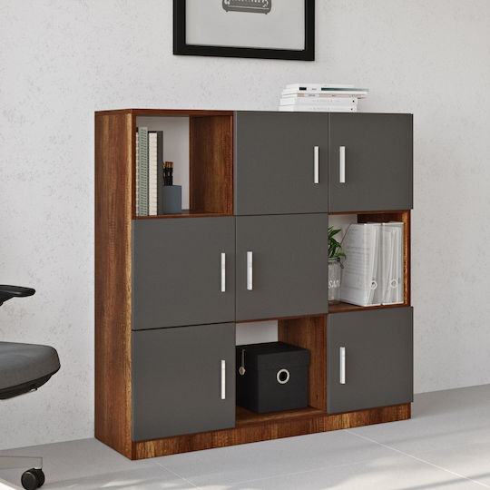 Bibliotecă Eltham Baroque Antracit 119.9x37.6x121.8 cm