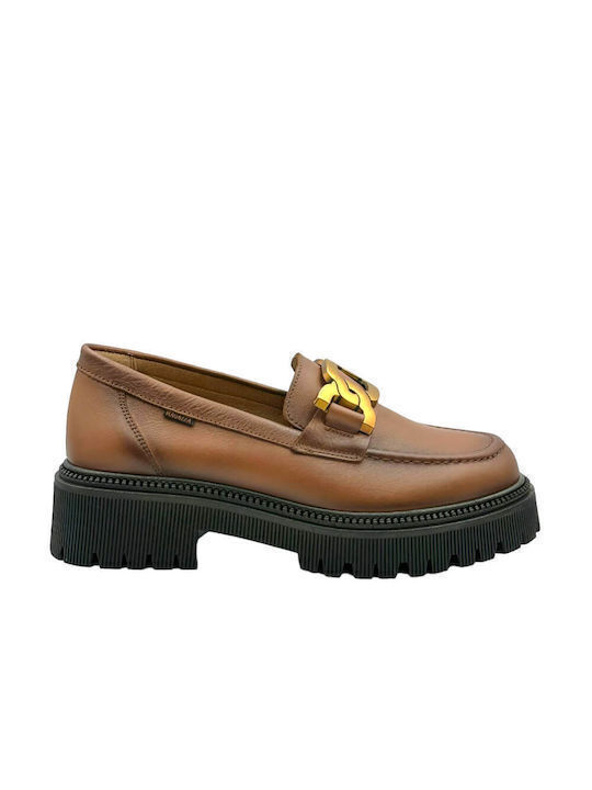 Ragazza Leder Damen Loafers in Braun Farbe