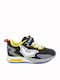 Kids Sneakers with Scratch & Lights Black