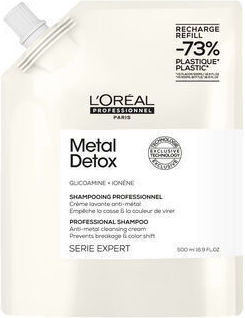 L'Oreal Professionnel Metal Detox Refill Shampoos Deep Cleansing for Damaged Hair 500ml