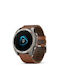 Garmin Fenix 8 Titanium 51mm Waterproof Smartwatch with Heart Rate Monitor (Sapphire, Titanium with Chestnut Leather Band)