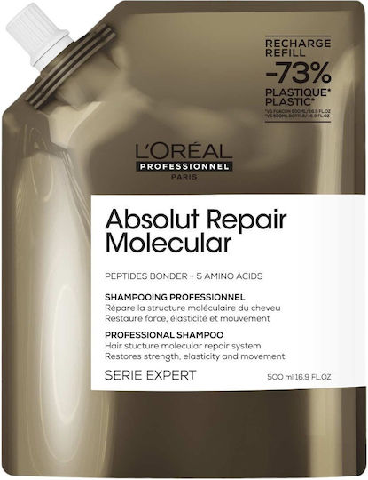 L'Oréal Professionnel Absolut Repair Molecular Refill Σαμπουάν Αναδόμησης/Θρέψης για Ταλαιπωρημένα Μαλλιά 500ml