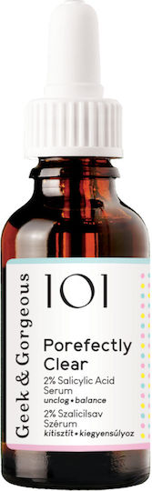Geek & Gorgeous Porefectly Clear Serum 30 Ml Ορός 2% Σαλικυλικό Οξύ Σαρκοσίνη