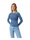 Fimelle Women's Long Sleeve T-Shirt Blue