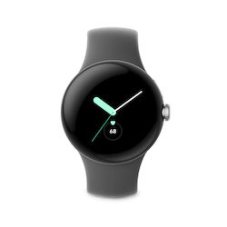 Google Pixel Watch Oțel inoxidabil 41mm 4G - LTE / Bluetooth / Wi-Fi Recondiționat Grad Traducere în limba română a numelui specificației pentru un site de comerț electronic: Polished Silver Case/Charcoal Active Band