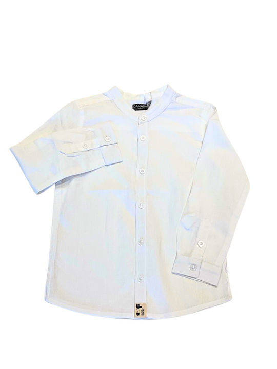 Canada House Kids Linen Shirt White