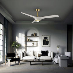 Alisios 152cm Ceiling Fan with Light Fixture White/Bronze