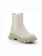 Kids Anatomic Leather Beige Boots with Zipper