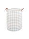 Laundry Basket Fabric Collapsible 45lt White