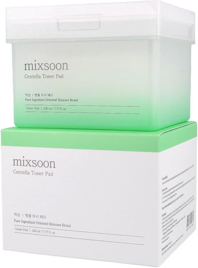 Mixsoon Centella Asiatica Toner Pad 120 Τεμάχια Ενυδατικά Επιθέματα Προσώπου
