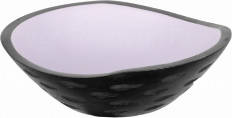 Ready Салатна купа Дърво Черен 25x25x7.6см 2бр