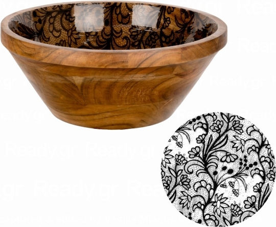 Ready Wooden Salad Bowl Brown 30x30x11.4cm