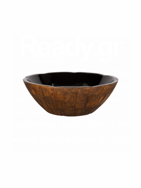 Ready Wooden Salad Bowl Brown 35x35x7.6cm