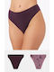 Fimelle Tai Modal Дамско Слип 2Pack Aubergine/Purple