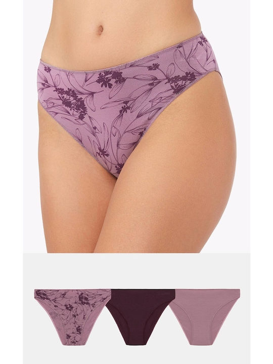 Minerva Fimelle Damen Brasilien 3Pack Aubergine...