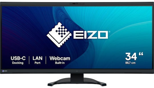Eizo FlexScan EV3450XC-BK Ultrawide IPS HDR Curved Monitor 34.1" QHD 3440x1440