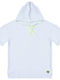 T-Shirt Kind Einfarbig Kapuzen Weiß