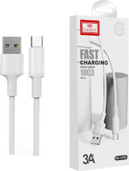 Earldom USB 2.0 Cable USB-C male - USB-A White 1m (0031579)