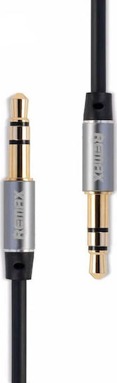 Remax Καλώδιο Ήχου 3.5mm male - 3.5mm male Ασημί 1m