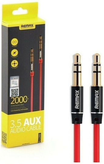 Remax Καλώδιο Ήχου 3.5mm male - 3.5mm male Μαύρο 2m RL-L200