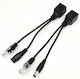 Ez-poeppb1 10/100m Passive PoE Injector + Splitter Pair Cat5 Black