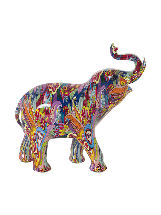 Decorative Figure Alexandra House Living Multicolored Plastic Elephant 14 X 30 X 28 Cm