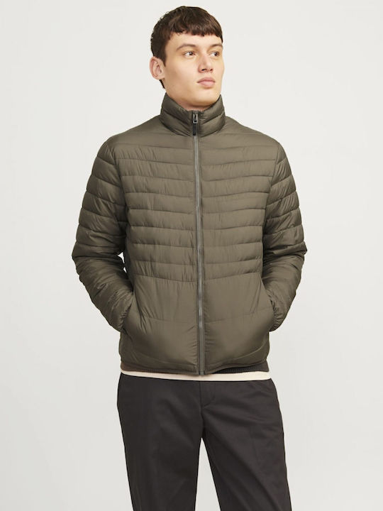 Winter Jacke Puffer Winddicht Olive